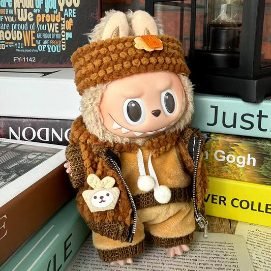 Labubu Doll Winter Sweatshirt Outfit for 17cm Vinyl Dolls