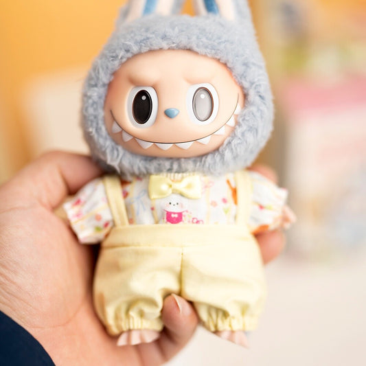 Labubu Doll Baby Coat Outfit - Yellow & Pink 2-Piece Set for Couple
