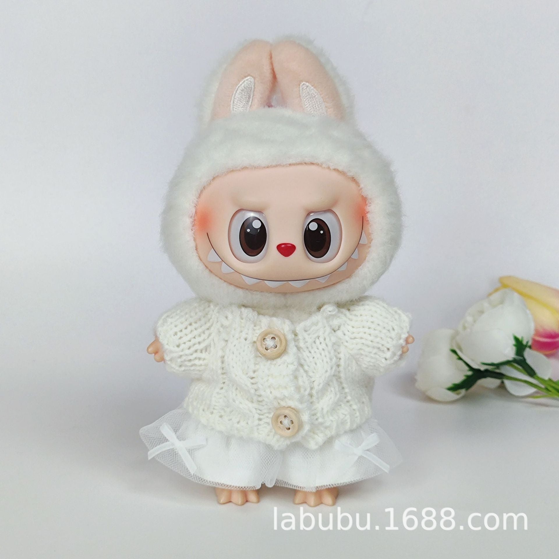 Labubu Doll Outfit - 17cm Sweater, Skirt & Bag Set for 1st-3rd Gen