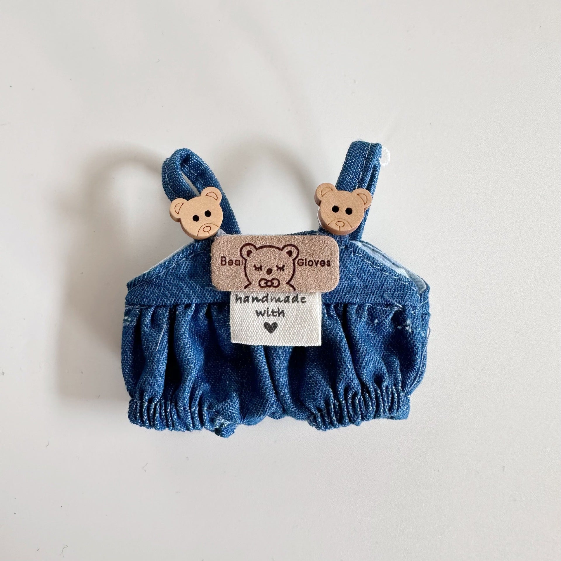 Clothes Only] Second Generation Blind Box Sitting Party Rag Clothes LABUBU Doll Cowboy Hat Strap Pants suit