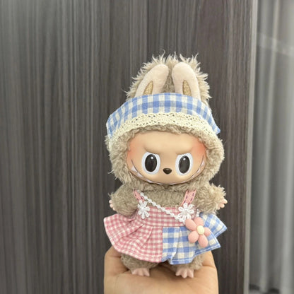 Labubu Sitting Party Doll Clothes First and Second Generation Blind Box Labubu Doll Clothes Plush Vinyl Face