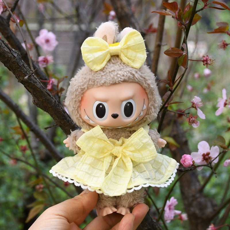 Only clothes] 17cm pendant pull cloth cloth for clothes spring and summer dress suit labubu baby dress cute