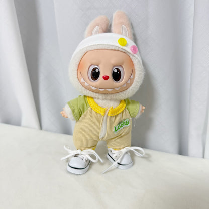 Clothes Only] First, Second and Third Generation Labubu Doll Clothes Pendants Labubu Replacement Cute Jumpsuit Set Cute