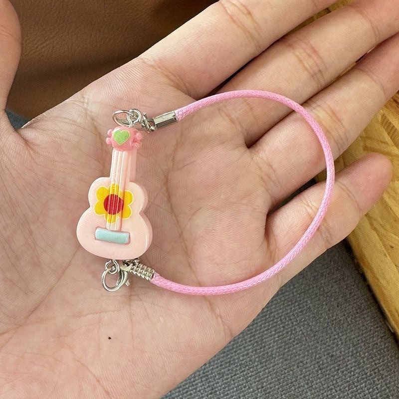 Labubu Mini Guitar Accessories for 17cm Doll - Colorful Hollow Model