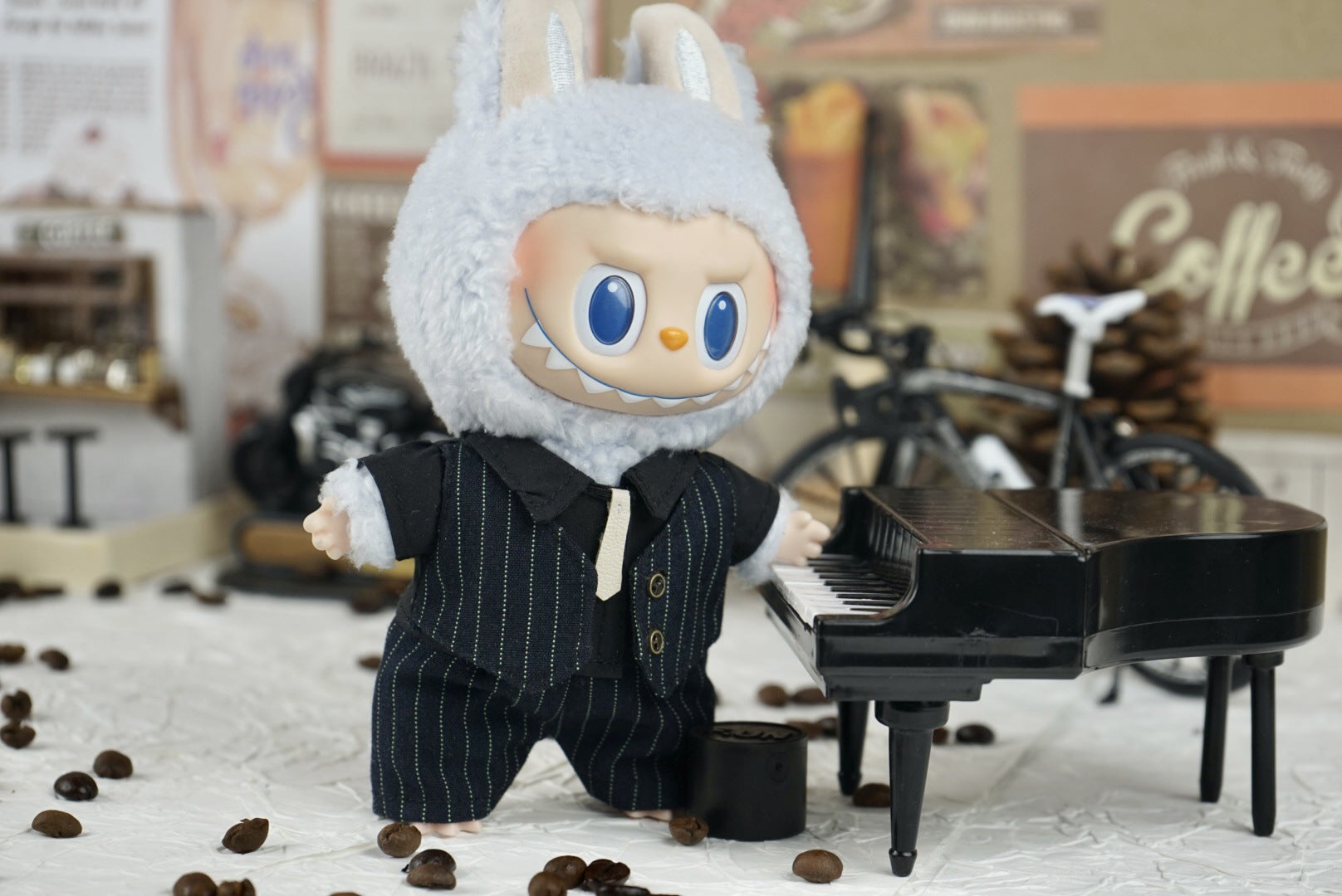 Labubu Doll Musician Outfit for 17cm Vinyl Doll