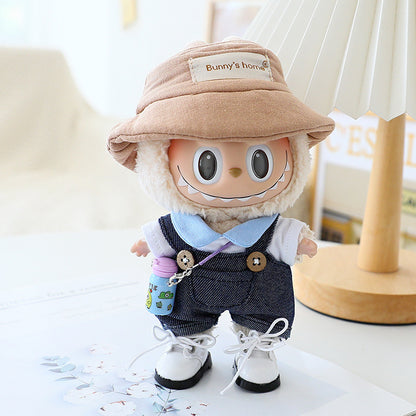 Labubu Doll Clothes Generation 2 Generation Pond Glue Blind Box Hanging Clothes Bracing Cloth for T-Shirt Suspenders Hat Eyes