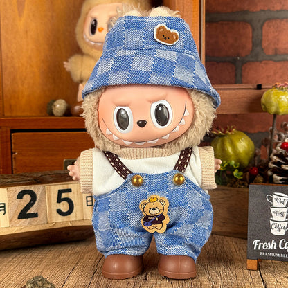 Suitable for labubu doll clothes 17cm pull cloth doll clothes small jewelry doll for suit wholesale
