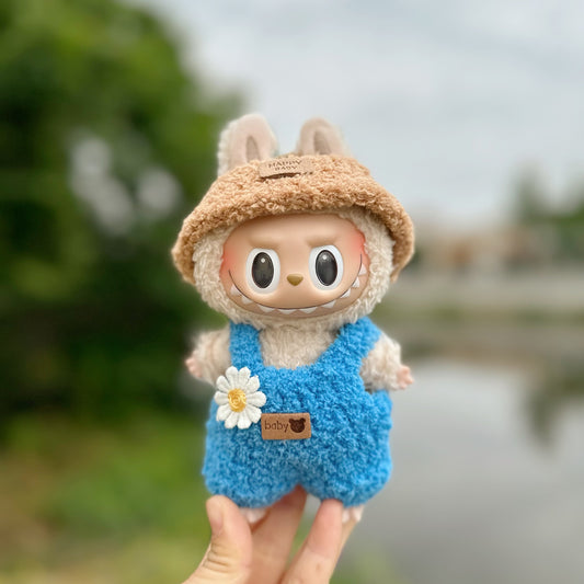 Only clothes] 17CM bag hanging labubu doll blind box macaron LABUBU handmade clothes Chunye suit