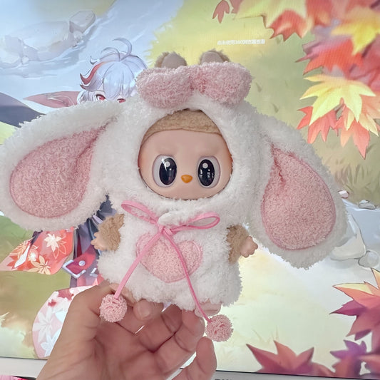 Only clothes] the first and second generation of labubu doll clothes pendant LABUBU sit party doll clothes heart big ear rabbit