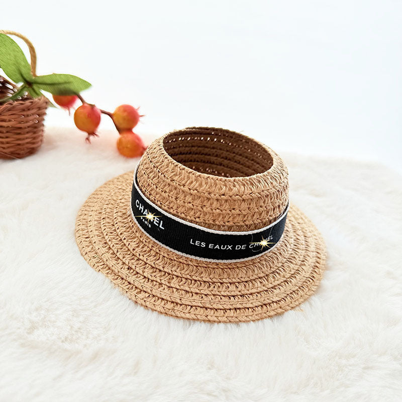 Clothes Only] 17cm Pendant Labubu Clothes Cat t Camellia Straw Hat Suit Labubu Doll Clothes