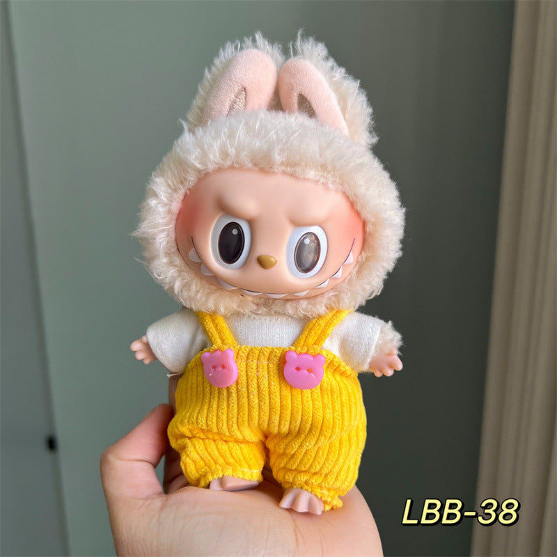 17cm Labubu Doll Outfit Set - Changeable Clothes for Plush Toy