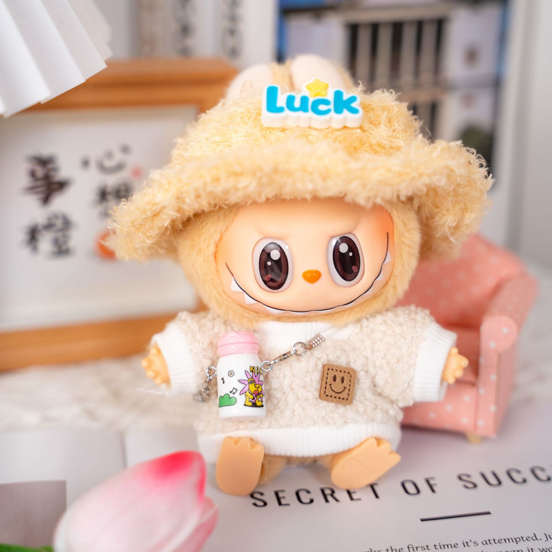 Only Selling Clothes] 17cm Pendant Blind Box Labubu Doll Clothes Keychain Labubu Doll One-Piece Clothes Cute
