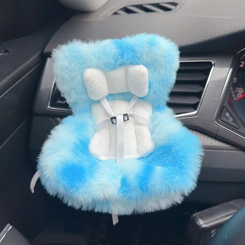Suitable for 17cm pull cloth pendant cute car safety seat car air outlet decoration car accessories pendulum