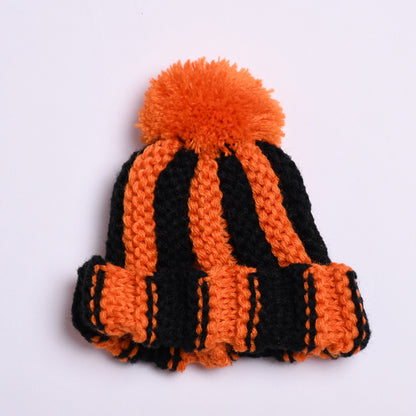 Labubu Doll Winter Outfit - White Sweater & Smiley Wool Hat for 17cm Pendant