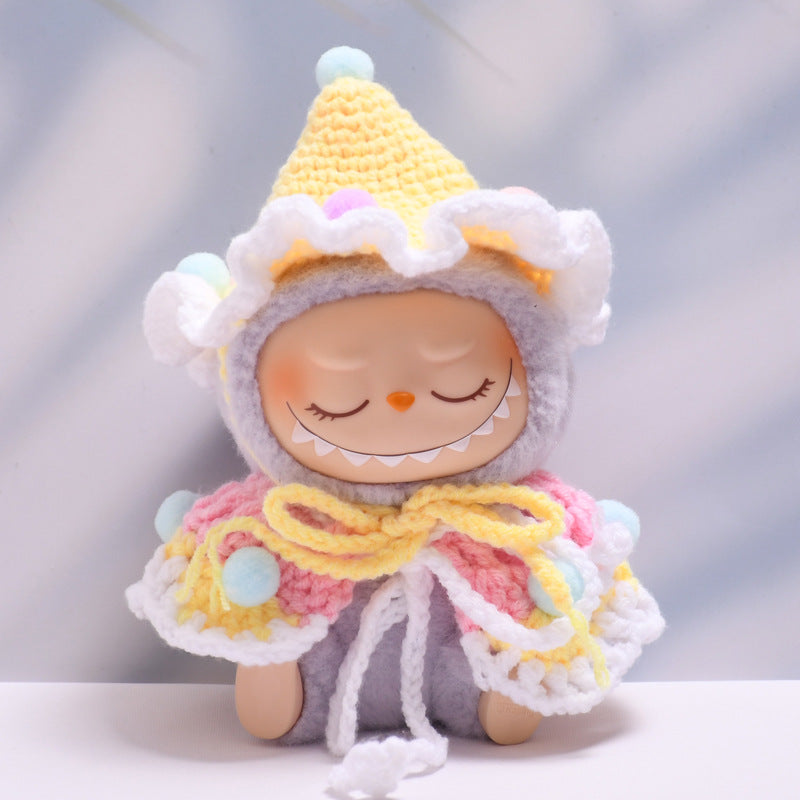 Only clothes] one or two generation pendant pull cloth cloth clothes color ball sweater shawl suit labubu doll clothes