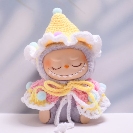 Only clothes] one or two generation pendant pull cloth cloth clothes color ball sweater shawl suit labubu doll clothes