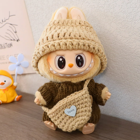 clothes only/in stock generation two generation blind box labubu cloth pendant clothes accessories autumn and winter wool sweater