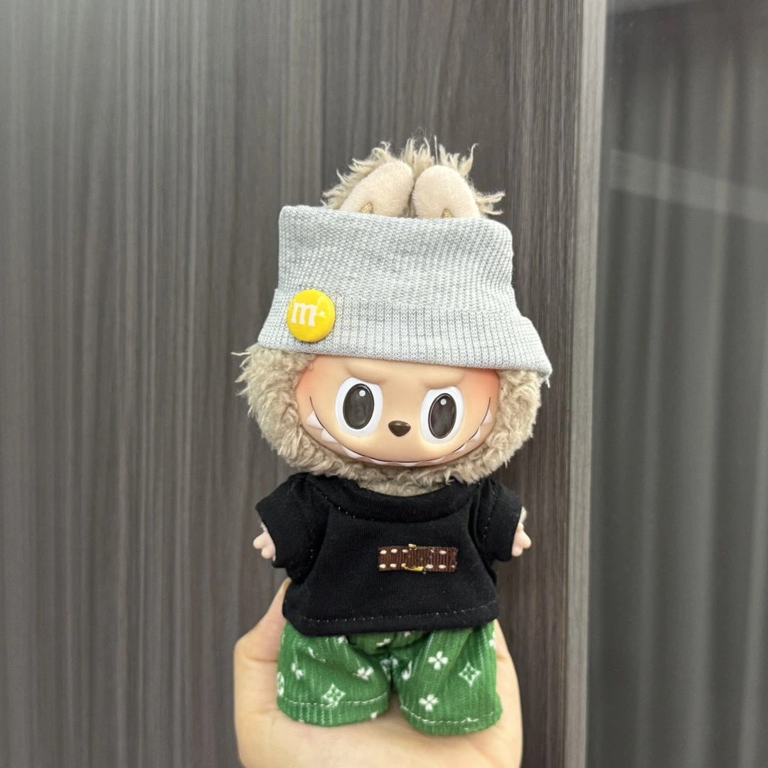 Labubu Sitting Party Doll Clothes First and Second Generation Blind Box Labubu Doll Clothes Plush Vinyl Face