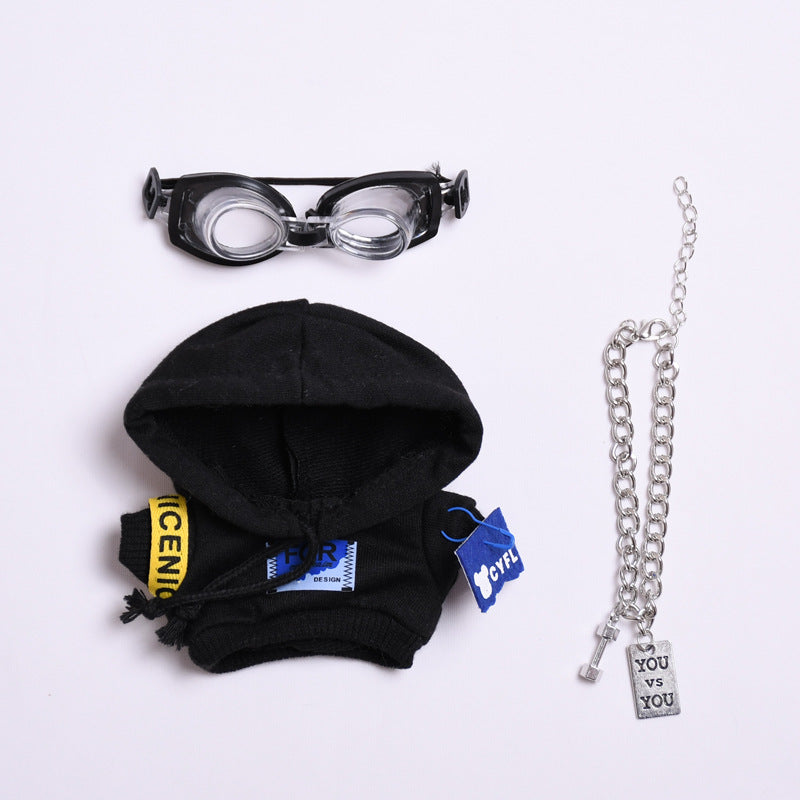 Only clothes] one or two generation pendant cloth cloth clothes pilot suit coat vinyl LABUBU doll coat