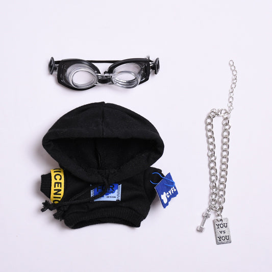 Only clothes] one or two generation pendant cloth cloth clothes pilot suit coat vinyl LABUBU doll coat