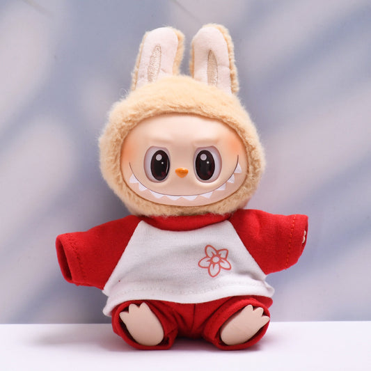 Labubu Doll Baby Clothes Set - Colorful T-Shirt & Shorts Outfit