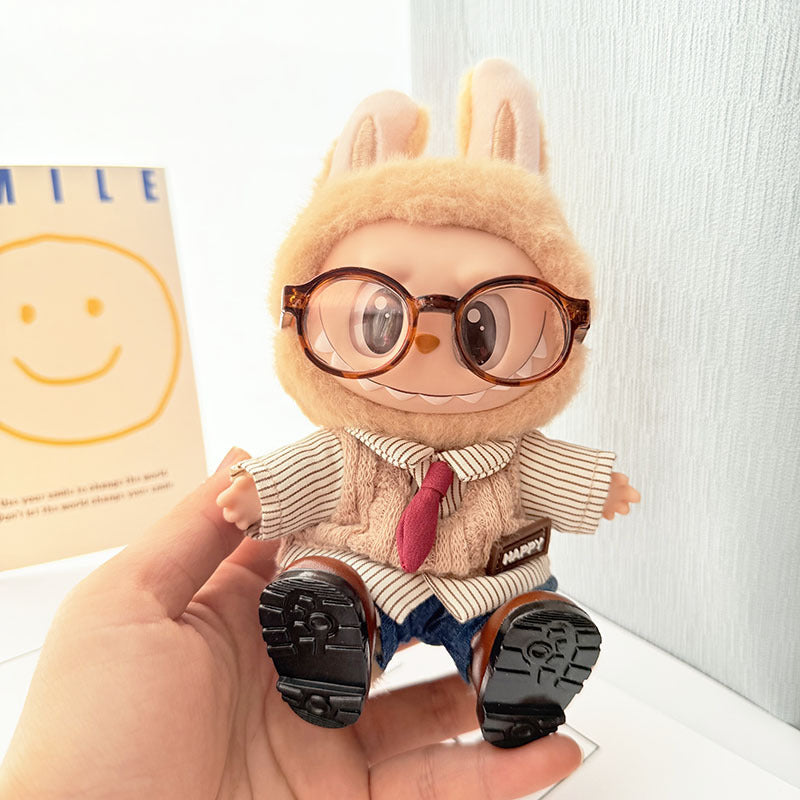 Only clothes for sale] first and second generation key chain Labubu clothes pendant cloth doll chocolate academy style