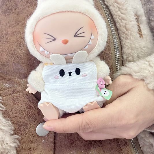 Only clothes] 15cm17cm blind box pull cloth doll clothes LABUBU sit party cartoon suspenders