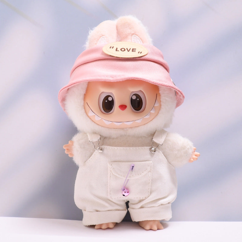 Only baby clothes] one or two generation pendant labubu clothes colorful pocket suspenders pants hat suit cloth baby clothes