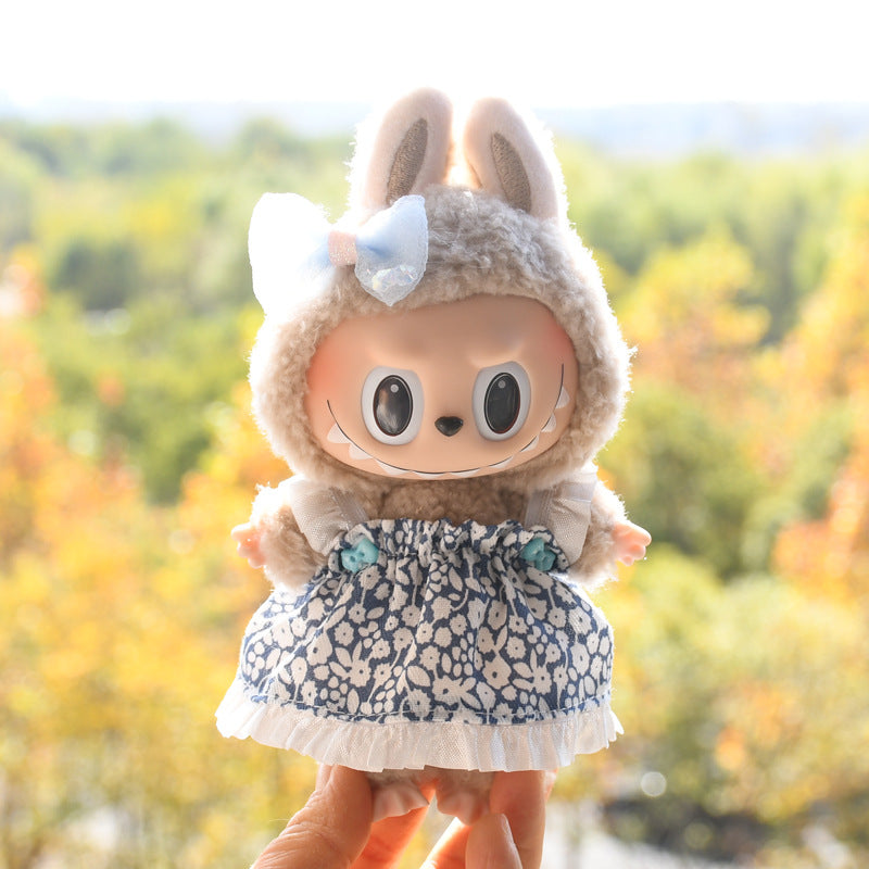 Only clothes] 17cm pendant pull cloth cloth for clothes spring and summer dress suit labubu baby dress cute