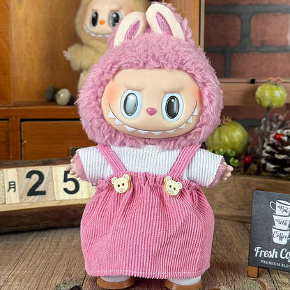 Suitable for labubu doll clothes 17cm pull cloth doll clothes small jewelry doll for suit wholesale