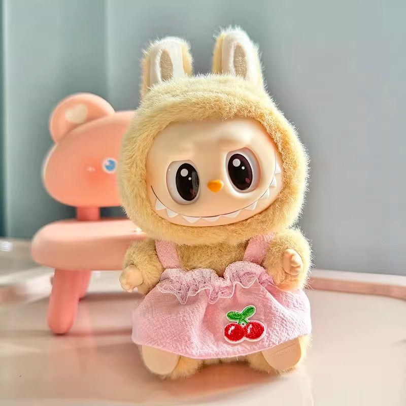 Clothes Only] First/Second Generation Pendant Labubu Clothes Rab Sit Party Doll Shark Elk suit