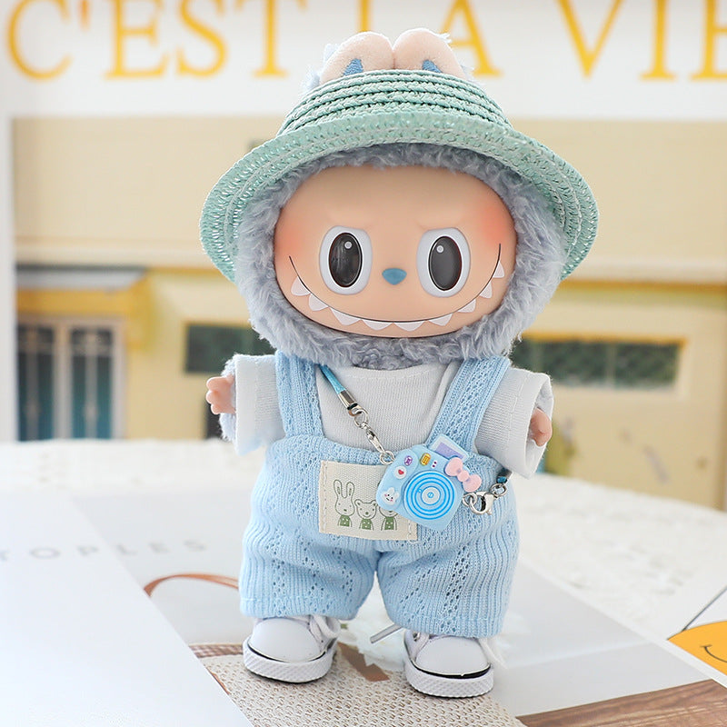 Rab cloth pendant generation two generation vinyl doll T-shirt suspenders suit doll clothes labubu doll clothes skirt