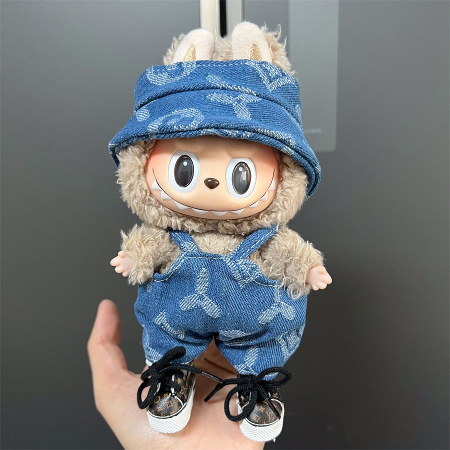 Labubu Wearable Doll Clothes 17cm Plush Cute Dress-Up Casual Outfit Skirt Fabric Clothes High Quality