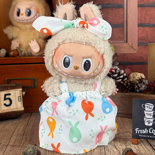Suitable for labubu doll clothes 17cm pull cloth doll clothes small jewelry doll for suit wholesale