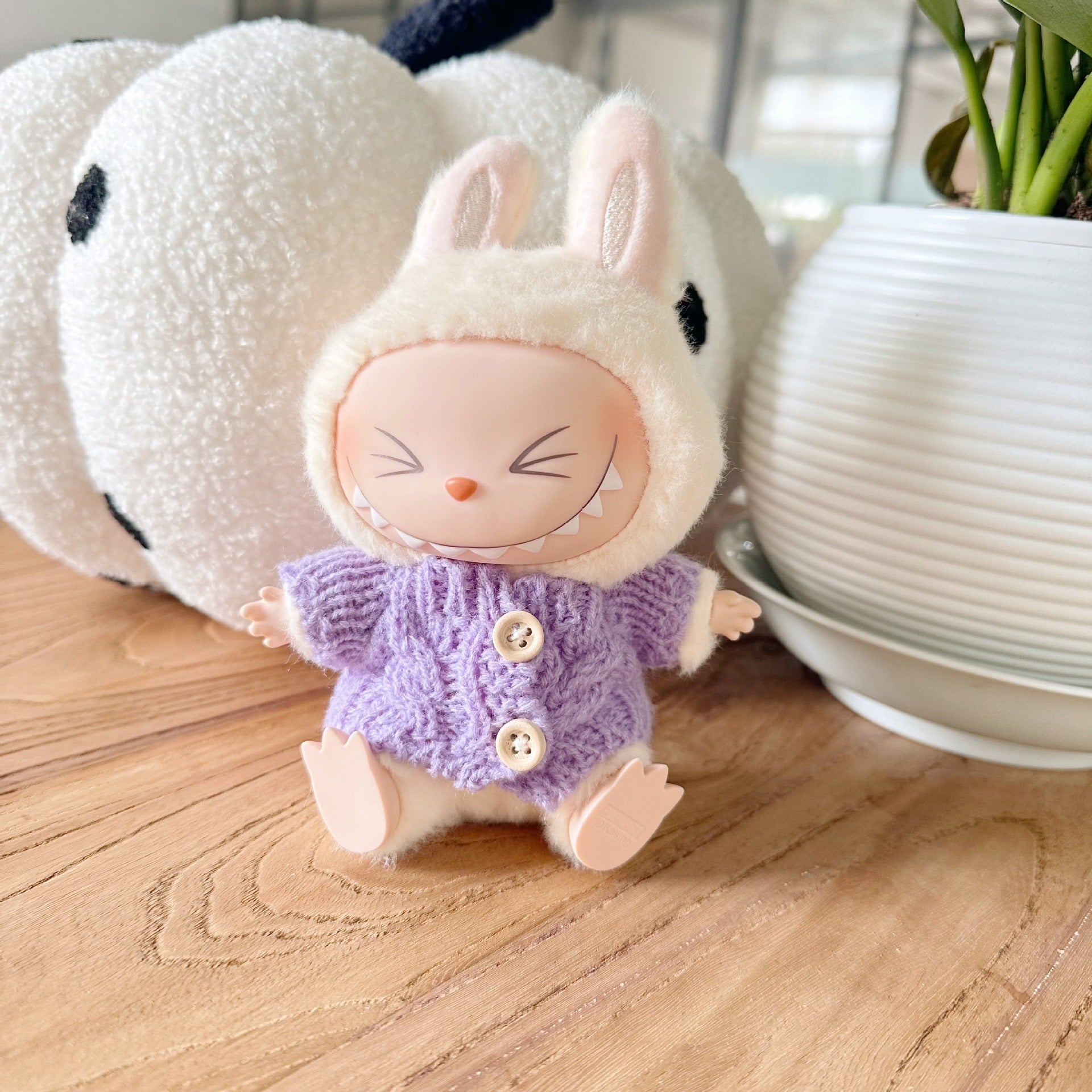 Only clothes] the first and second generation of labubu doll clothes LABUBU sitting party doll for autumn and winter sweater