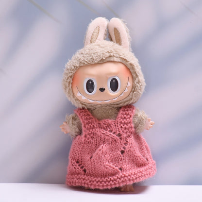 Labubu 2nd Gen Pendant Doll Wool Skirt & Bag Outfit - Baby Clothes Style