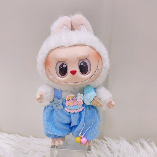 Labubu Doll Summer Ice Cream Overalls Outfit