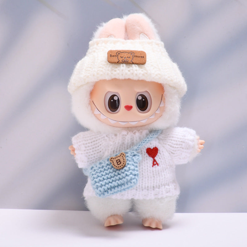 Only clothes] the first and second generation of cloth pendant button sweater hat small bag camera Labubu change baby clothes