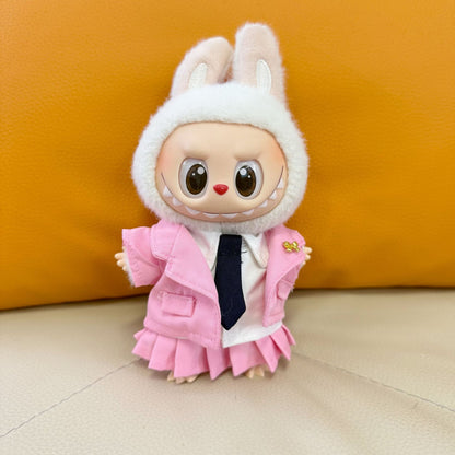 Only Clothes] Popmart Third Generation Labubu Doll Suit Suit Uniform Suit Labubu Campus Uniform for Boys and Girls