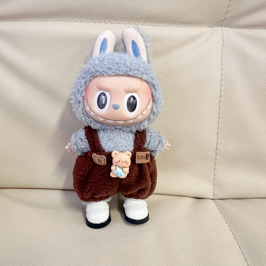 Clothes Only] 17CM Labu Cloth LABUBU Suspenders 15CM Doll Pants Cute
