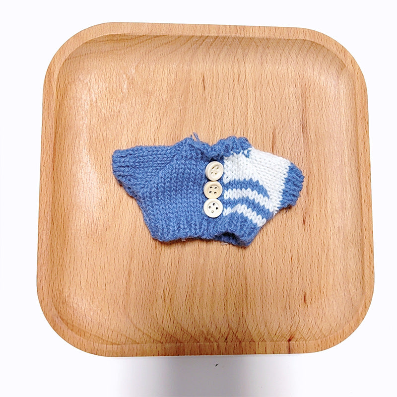 17cm Rab cloth doll clothes labubu plush doll clothes doll sit generation 2 generation hat sweater