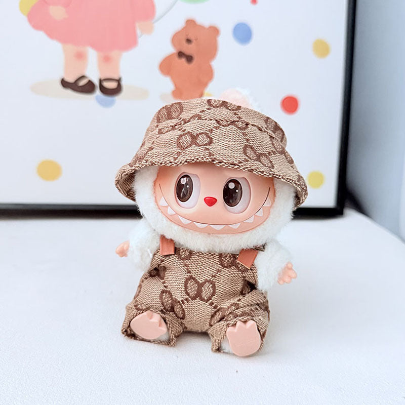 One, two and three generations of Labubu clothes pendant cloth cloth sitting doll clothes NY overalls sports suit trend cute