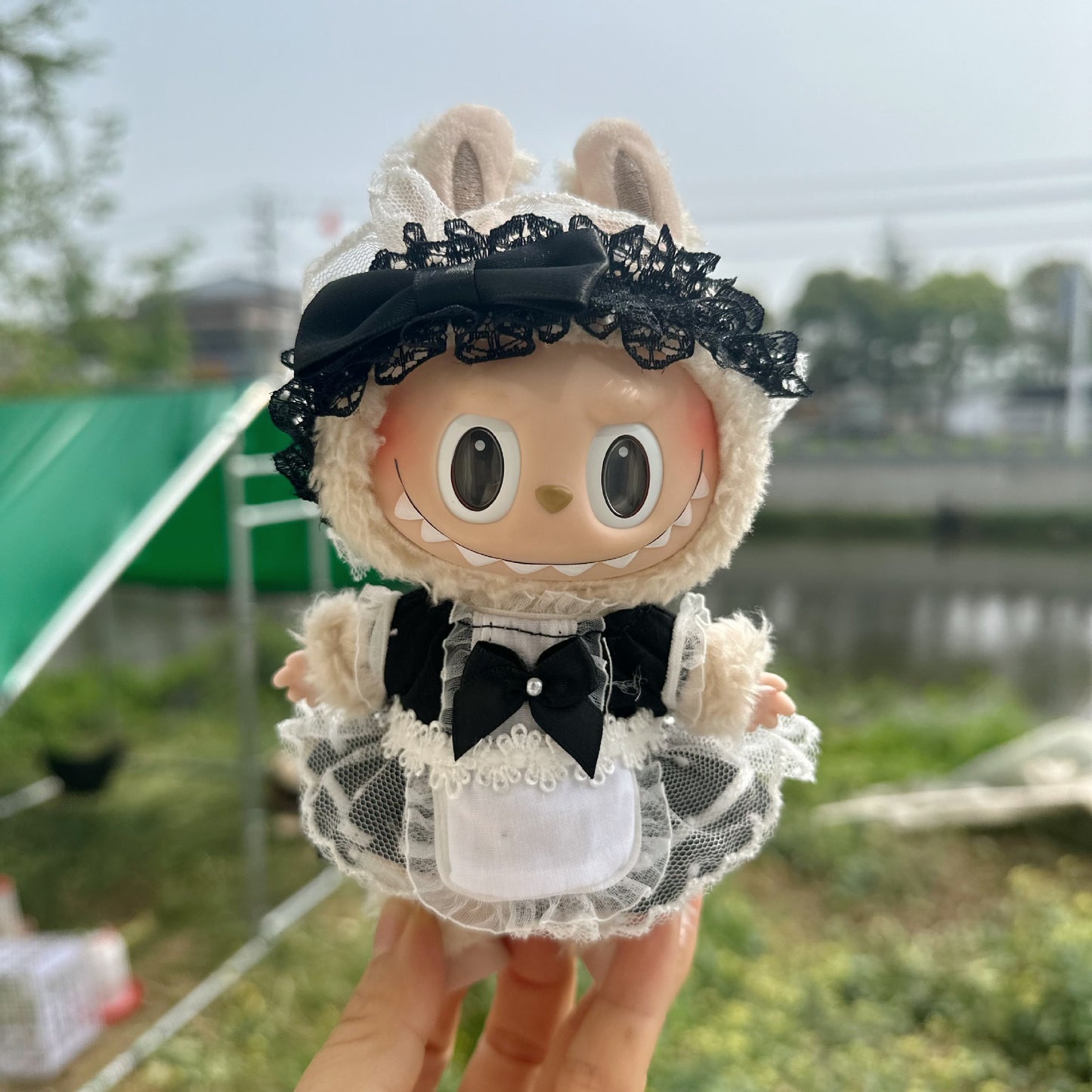 Only clothes] LABUBU doll 17CM key chain cloth cloth clothes Bailey suit pendant doll clothes full