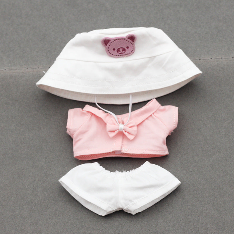 Labubu Doll Fisherman Hat & Outfit Set for 10cm & 17cm Vinyl Dolls