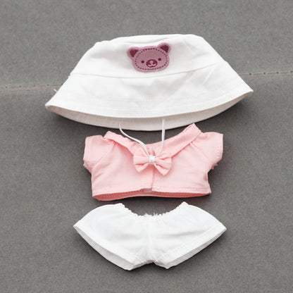 Labubu Doll Fisherman Hat & Outfit Set for 10cm & 17cm Vinyl Dolls