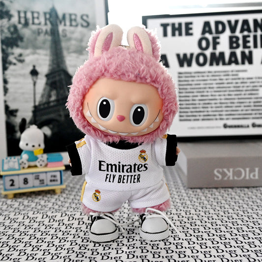 Labubu Doll Outfit - 17CM White Jersey Party Set