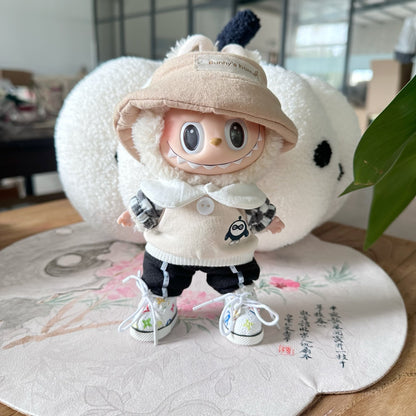 Only clothes] 17CM generation blind box pull cloth doll clothes LABUBU pendant for sports and leisure suit