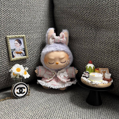 Labubu Doll Macaron Style Outfit for 17cm Vinyl Doll - Baby Clothes Set