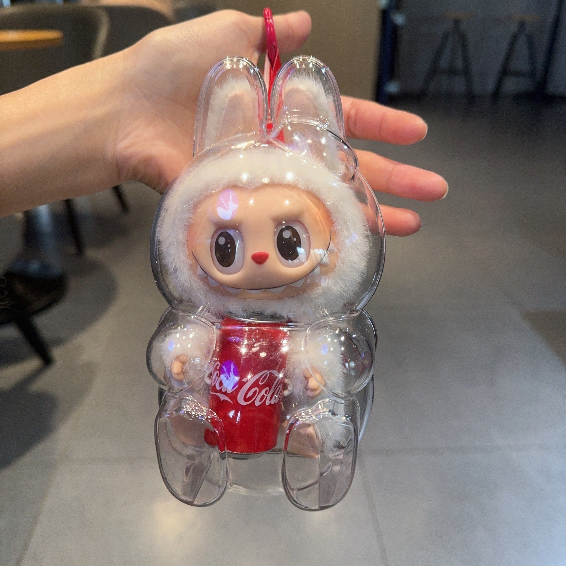 Labubu Coca-Cola Labubu Transparent Protective Case Protective Cover Dustproof Shell Baby Clothes Accessories