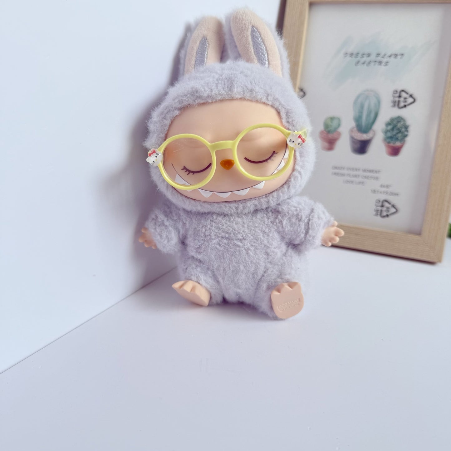 Clothes Only] Blind Box Labubu Doll Accessories New Kitty Glasses Labubu Doll with Cute Clothes